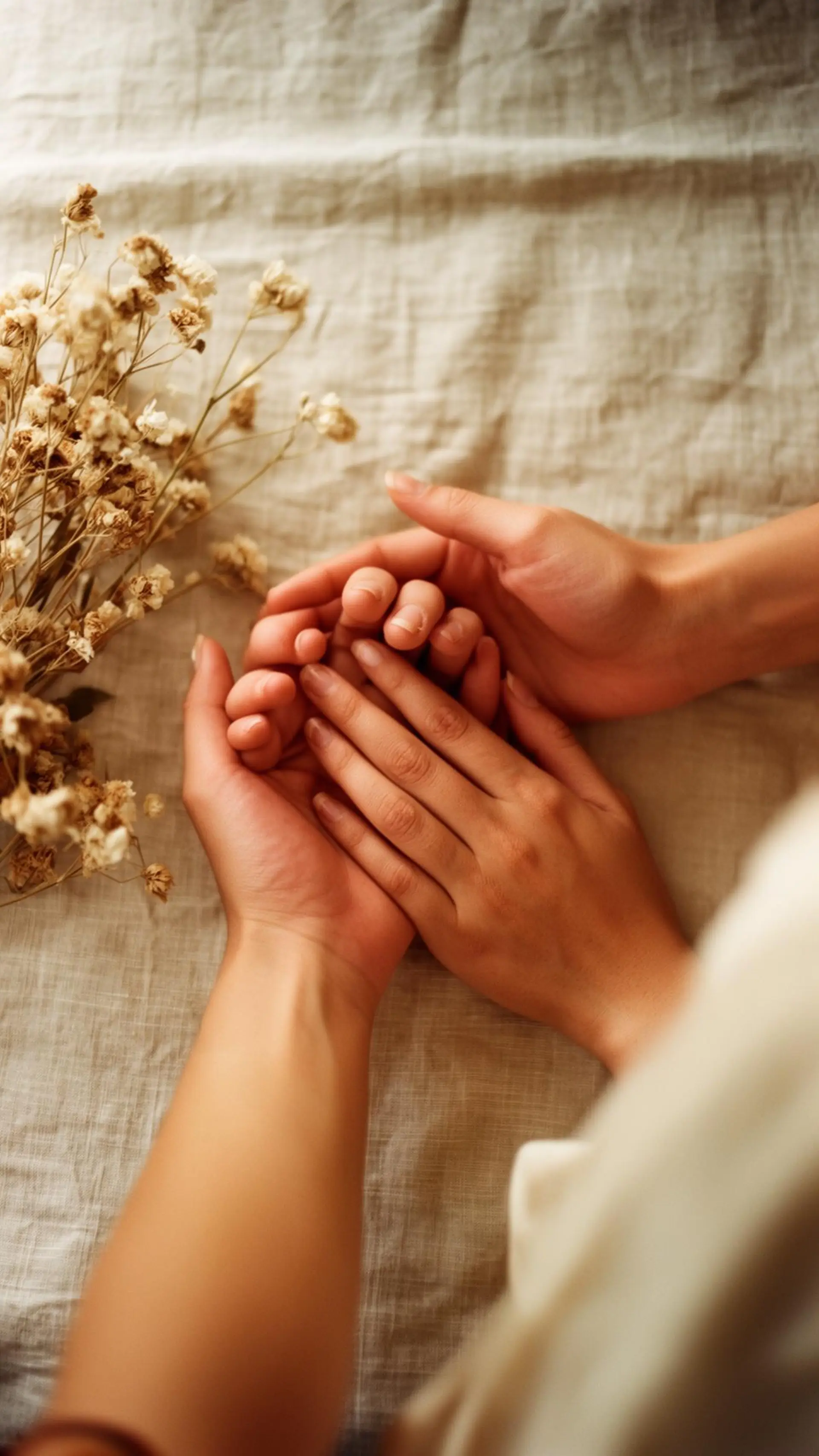 Hands held gently